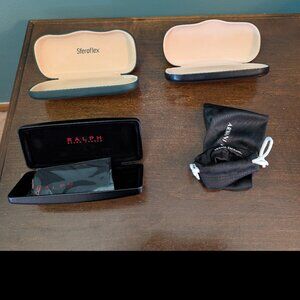 4 eyeglasses cases Ralph Lauren Armani Exchange